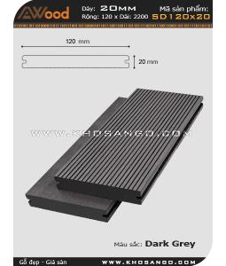 Awood Decking SD120x20-darkgrey