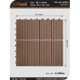 Vĩ gỗ lót sàn Awood DT01_cafe