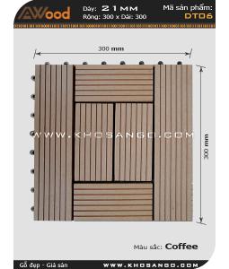Vĩ gỗ lót sàn Awood DT06_cafe