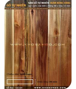 Sàn gỗ tràm bông vàng 600mm