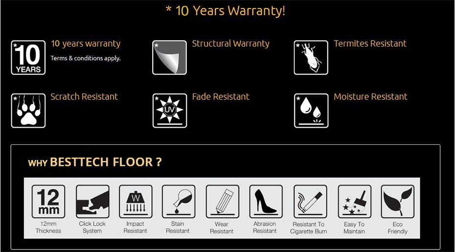 Green core wood flooring feature BestTech Floor